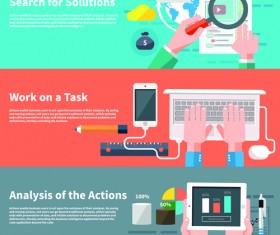 Business banners template material vector 07