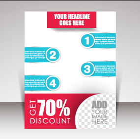 Business brochure vector cover design 03