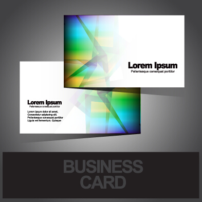 Business cards abstract design vector set 01