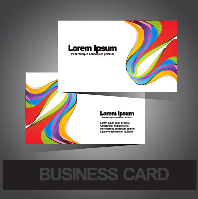 Business cards abstract design vector set 02