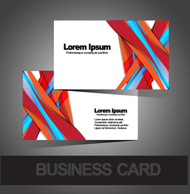 Business cards abstract design vector set 03