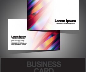 Business cards abstract design vector set 04