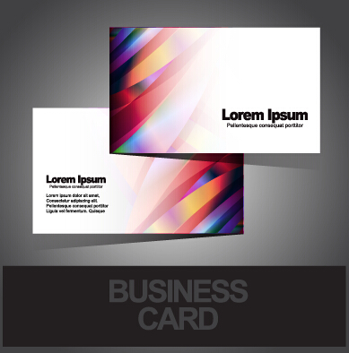 Business cards abstract design vector set 04