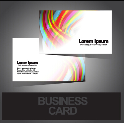 Business cards abstract design vector set 05