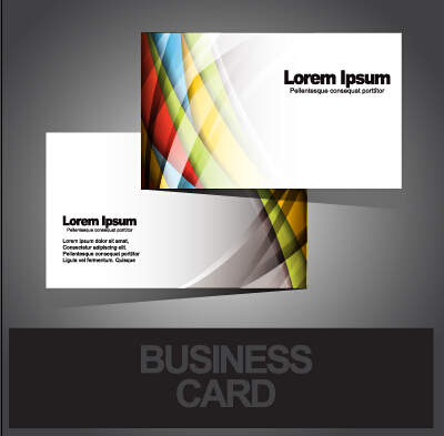 Business cards abstract design vector set 06
