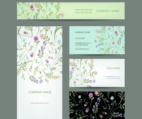 Business cards with banner design vector 05