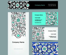Business cards with banner design vector 06