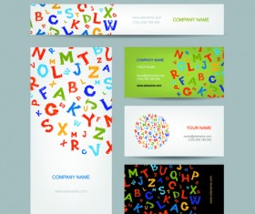 Business cards with banner design vector 07