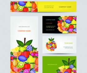 Business cards with banner design vector 09