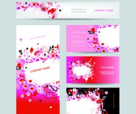 Business cards with banner design vector 10