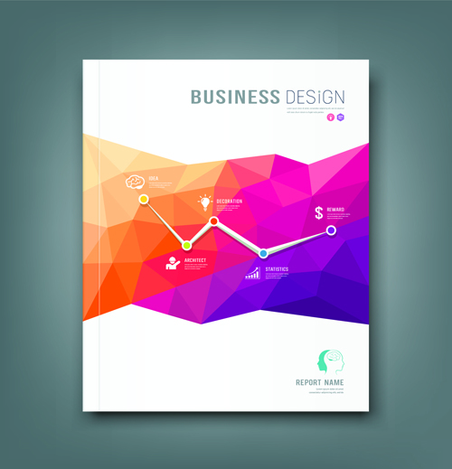Business cover abstract design vector 02