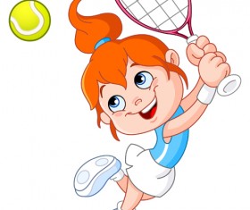 Cartoon little girl vector material 02