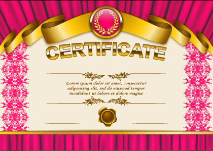 Vector certificate template exquisite vector 12