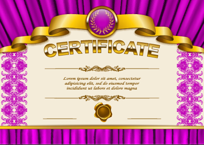 Vector certificate template exquisite vector 04