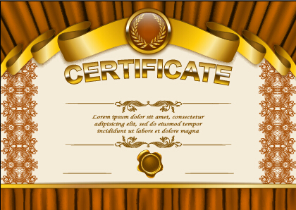 Vector certificate template exquisite vector 08