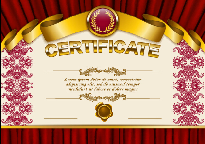 Vector certificate template exquisite vector 09