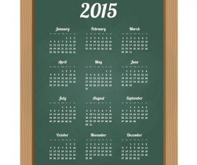 Chalkboard style 2015 calendar vector graphics
