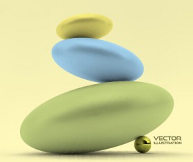 Cobblestone with gold spheres business template vector 01