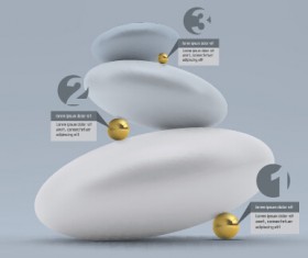 Cobblestone with gold spheres business template vector 02