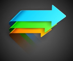 Colored arrow vector illustration