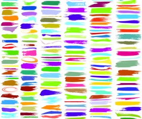 Colored brushes grunge vector material