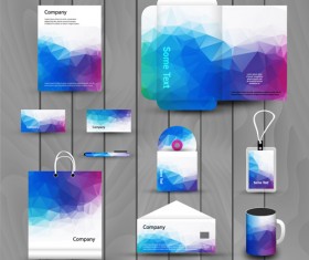 Colored corporate templates kit vector 03