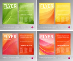 Colored flyer abstract design vector 01