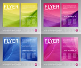 Colored flyer abstract design vector 02