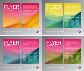Colored flyer abstract design vector 03