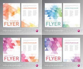 Colored flyer abstract design vector 04