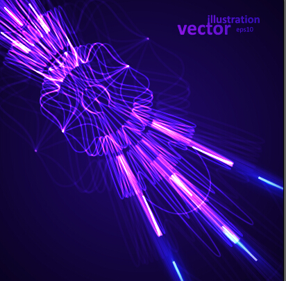 Colored rays abstract vector illustration 04