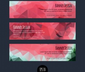 Colorful geometric shapes vector banners 05