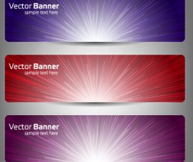 Colorful optical line vector banner 01
