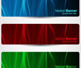 Colorful optical line vector banner 02