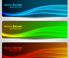 Colorful optical line vector banner 03