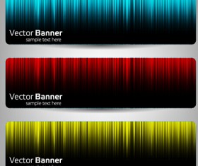 Colorful optical line vector banner 04