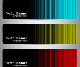 Colorful optical line vector banner 05