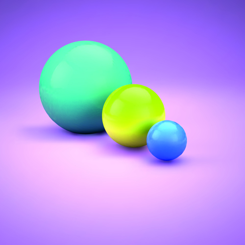 Creative 3d sphere vector illustration material 03