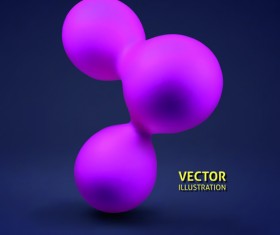 Creative 3d sphere vector illustration material 04
