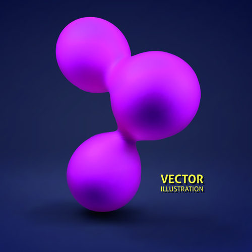 Creative 3d sphere vector illustration material 04