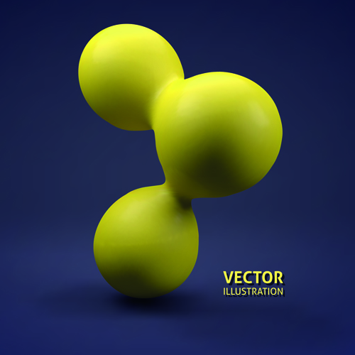 Creative 3d sphere vector illustration material 05