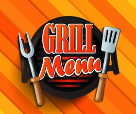 Creative barbeque elements background 01