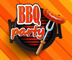 Creative barbeque elements background 02