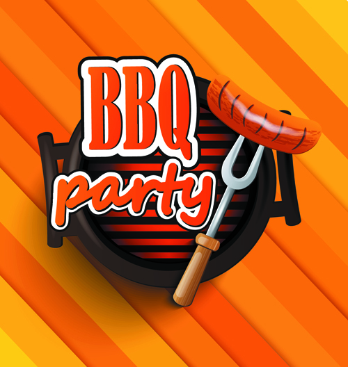 Creative barbeque elements background 02