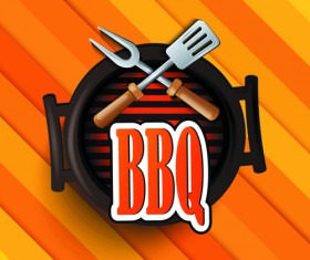 Creative barbeque elements background 03