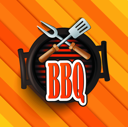 Creative barbeque elements background 03