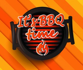 Creative barbeque elements background 04