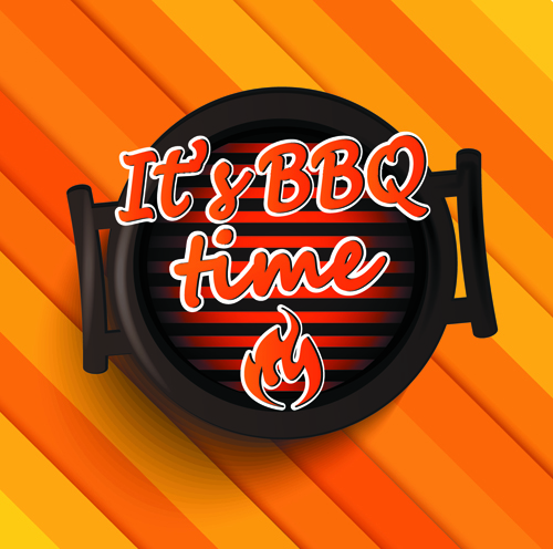 Creative barbeque elements background 04