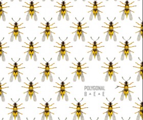 Creative bee seamless pattern vector