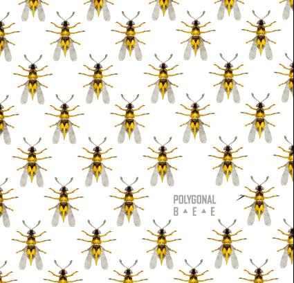 Creative bee seamless pattern vector